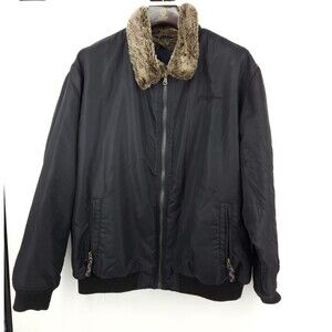 Phat Farm Jacket Men's Size 2XL Full Zip Winter Fur Lining Nylon